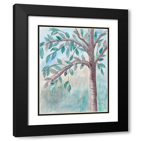 Shade Tree 1 Black Modern Wood Framed Art Print with Double Matting by Dyer, Beverly
