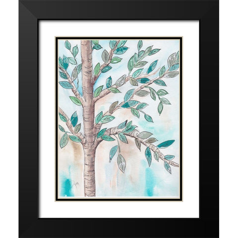 Shade Tree II Black Modern Wood Framed Art Print with Double Matting by Dyer, Beverly