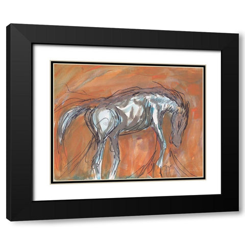 Southwest Horse Black Modern Wood Framed Art Print with Double Matting by Dyer, Beverly