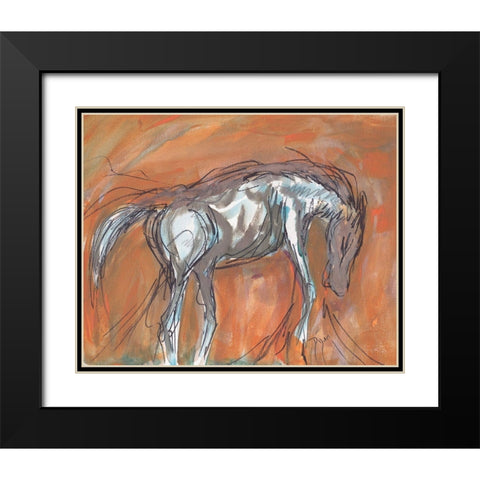 Southwest Horse Black Modern Wood Framed Art Print with Double Matting by Dyer, Beverly