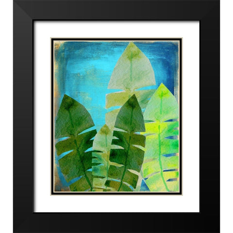 Tropical Palm 2 Black Modern Wood Framed Art Print with Double Matting by Boho Hue Studio