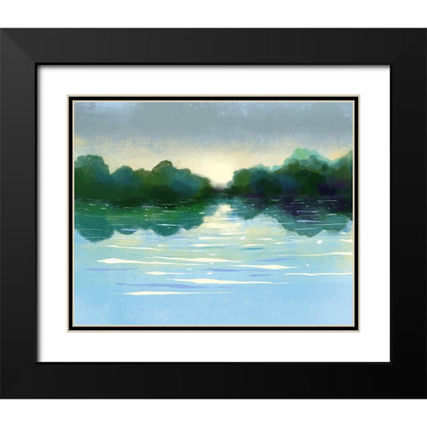 Serene View Black Modern Wood Framed Art Print with Double Matting by Boho Hue Studio