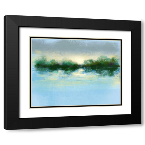 On The Horizon Black Modern Wood Framed Art Print with Double Matting by Boho Hue Studio