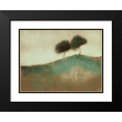 Distant Duo 2 Black Modern Wood Framed Art Print with Double Matting by Boho Hue Studio