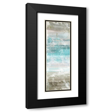 Aqua Space 3 Black Modern Wood Framed Art Print with Double Matting by Alvarez, Cynthia