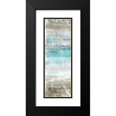 Aqua Space 3 Black Modern Wood Framed Art Print with Double Matting by Alvarez, Cynthia