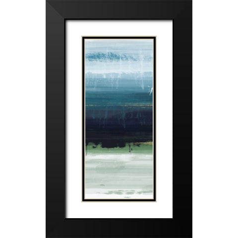 Trio Blues A Black Modern Wood Framed Art Print with Double Matting by Alvarez, Cynthia