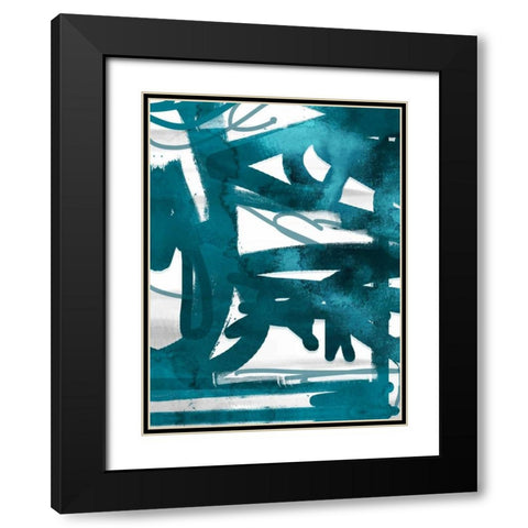 Blue Cynthia 2 Black Modern Wood Framed Art Print with Double Matting by Alvarez, Cynthia