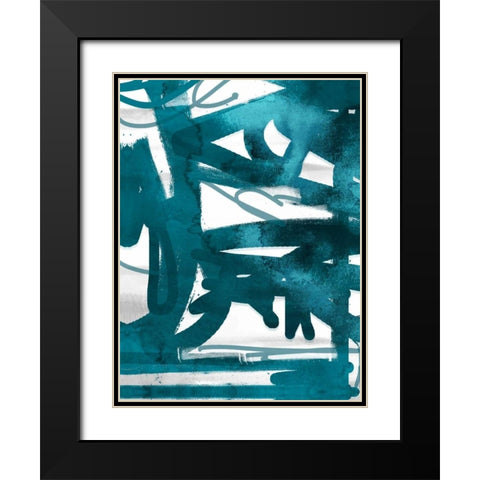 Blue Cynthia 2 Black Modern Wood Framed Art Print with Double Matting by Alvarez, Cynthia