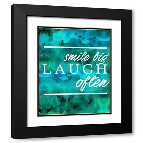 Laugh Often Black Modern Wood Framed Art Print with Double Matting by Alvarez, Cynthia