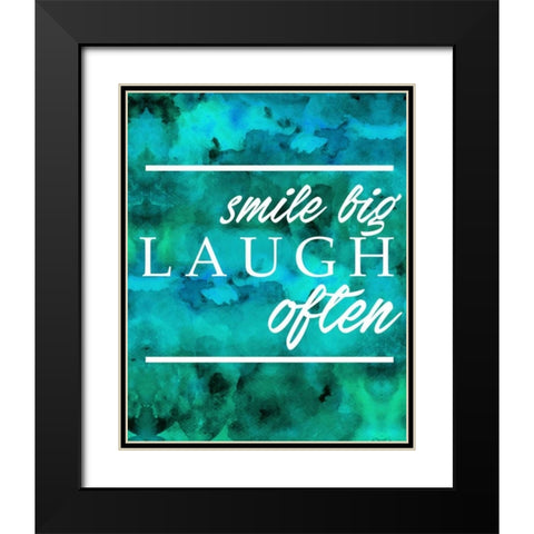 Laugh Often Black Modern Wood Framed Art Print with Double Matting by Alvarez, Cynthia