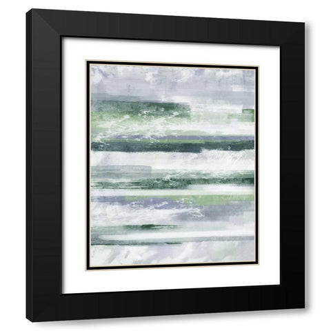 Linear 1 Black Modern Wood Framed Art Print with Double Matting by Alvarez, Cynthia