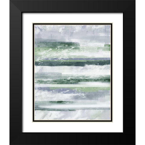 Linear 1 Black Modern Wood Framed Art Print with Double Matting by Alvarez, Cynthia