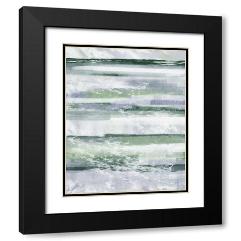 Linear 2 Black Modern Wood Framed Art Print with Double Matting by Alvarez, Cynthia