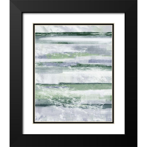 Linear 2 Black Modern Wood Framed Art Print with Double Matting by Alvarez, Cynthia