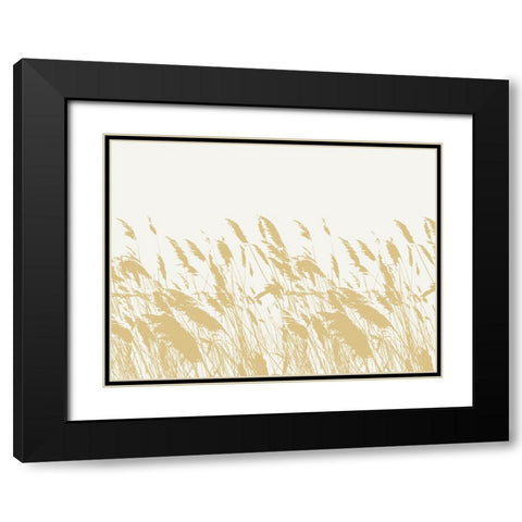 Nature Inspired Wild Grasses Black Modern Wood Framed Art Print with Double Matting by Sweet Melody Designs