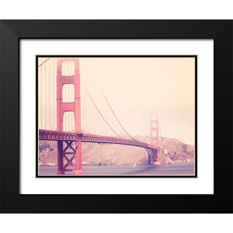 Golden Gate Vintage Black Modern Wood Framed Art Print with Double Matting by Davis Ashley