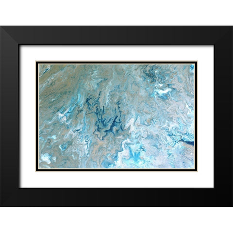 Sea Floor Black Modern Wood Framed Art Print with Double Matting by Brown, Denise