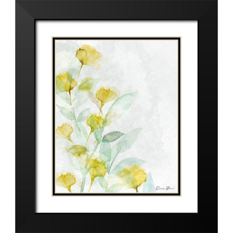 Modern Poppies 1 Black Modern Wood Framed Art Print with Double Matting by Brown, Denise
