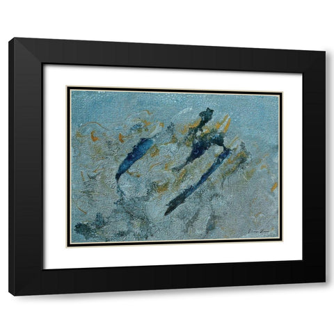 Judgement Of Confusion Black Modern Wood Framed Art Print with Double Matting by Brown, Denise
