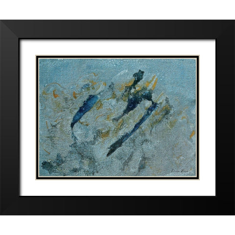 Judgement Of Confusion Black Modern Wood Framed Art Print with Double Matting by Brown, Denise