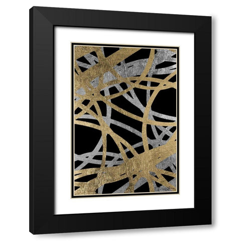 Traditional Radius 1 Black Modern Wood Framed Art Print with Double Matting by Brown, Denise