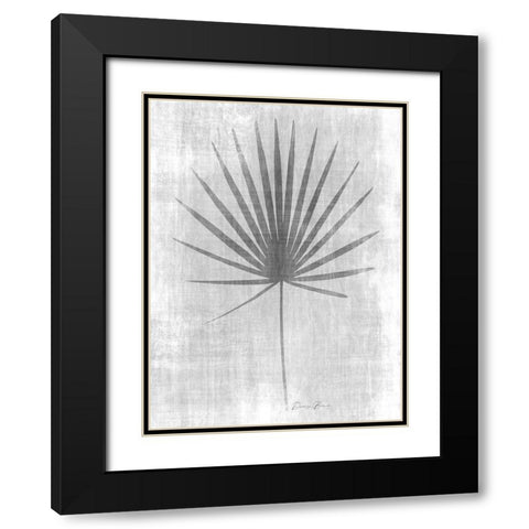 Tone on Tone Palm 1 Black Modern Wood Framed Art Print with Double Matting by Brown, Denise