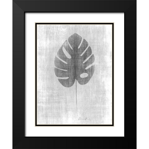 Tone on Tone Palm 4 Black Modern Wood Framed Art Print with Double Matting by Brown, Denise