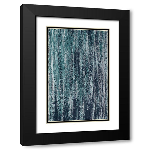 Rain Black Modern Wood Framed Art Print with Double Matting by Brown, Denise