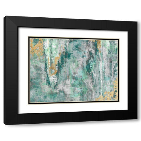 Turquoise Waters Black Modern Wood Framed Art Print with Double Matting by Brown, Denise