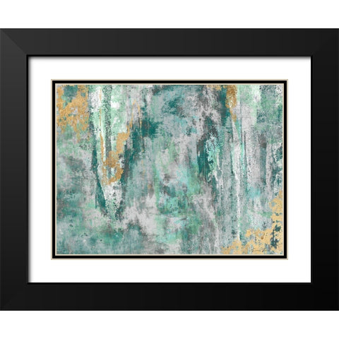 Turquoise Waters Black Modern Wood Framed Art Print with Double Matting by Brown, Denise