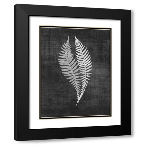 Astor Fern 2 Black Modern Wood Framed Art Print with Double Matting by Brown, Denise