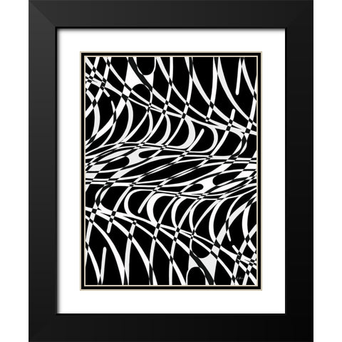 Curvature Black Modern Wood Framed Art Print with Double Matting by Brown, Denise
