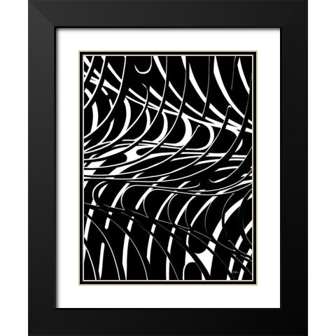 Curvature 2.0 Black Modern Wood Framed Art Print with Double Matting by Brown, Denise