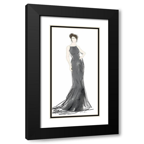 Fashion Week 1 Black Modern Wood Framed Art Print with Double Matting by Brown, Denise