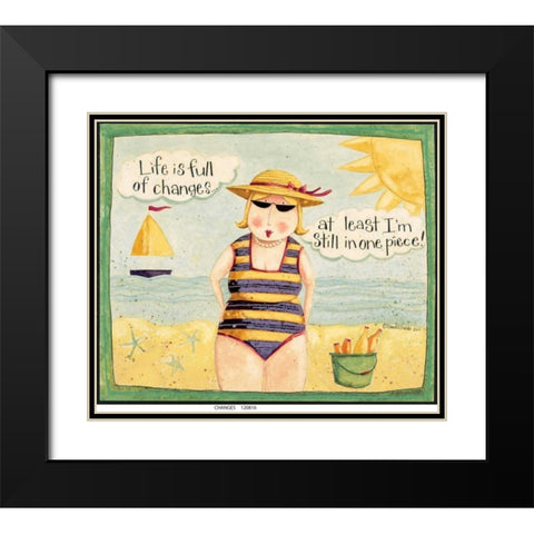 Changes Black Modern Wood Framed Art Print with Double Matting by DiPaolo, Dan