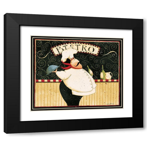 Bistro Black Modern Wood Framed Art Print with Double Matting by DiPaolo, Dan