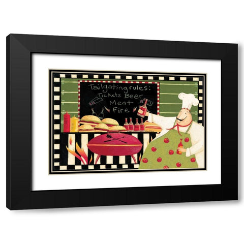 Cook Out Black Modern Wood Framed Art Print with Double Matting by DiPaolo, Dan