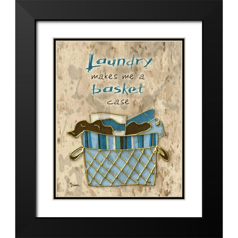 Warm Basket Case Black Modern Wood Framed Art Print with Double Matting by Stimson, Diane