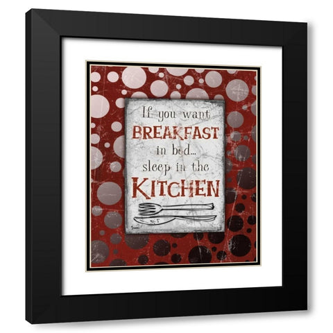 Breakfast Kitchen Gray Black Modern Wood Framed Art Print with Double Matting by Stimson, Diane