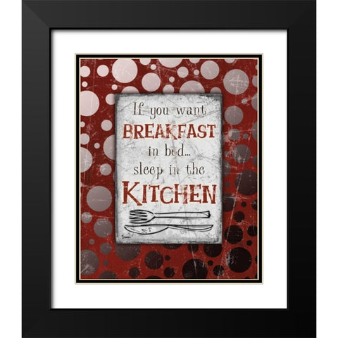 Breakfast Kitchen Gray Black Modern Wood Framed Art Print with Double Matting by Stimson, Diane