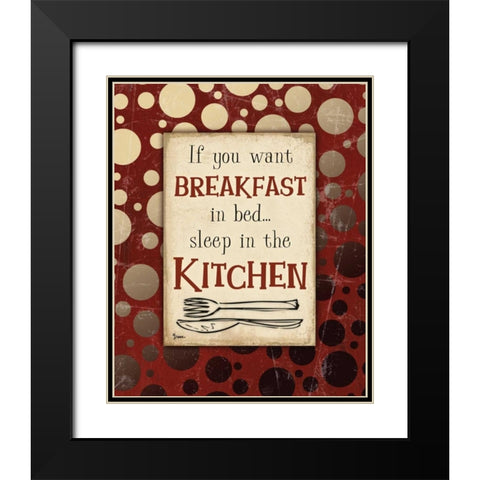 Breakfast Kitchen Black Modern Wood Framed Art Print with Double Matting by Stimson, Diane