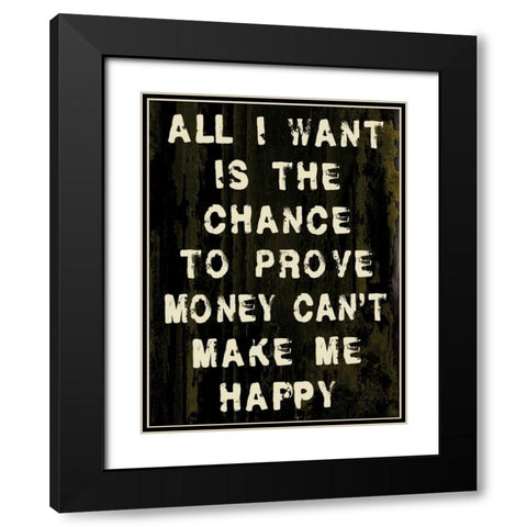 Money Black Modern Wood Framed Art Print with Double Matting by Stimson, Diane