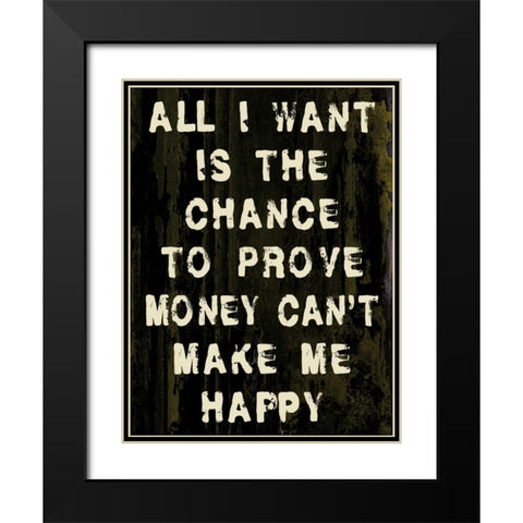 Money Black Modern Wood Framed Art Print with Double Matting by Stimson, Diane
