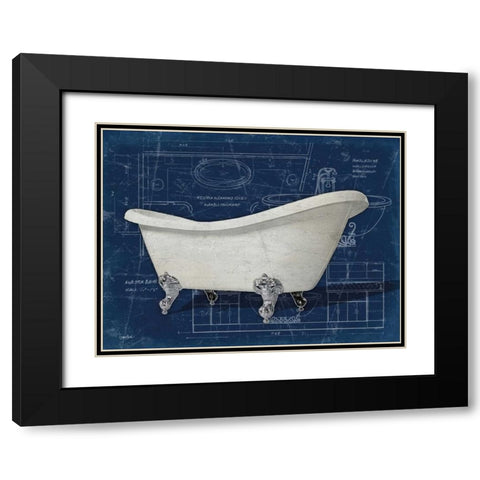 Bath Blues 2 Black Modern Wood Framed Art Print with Double Matting by Stimson, Diane