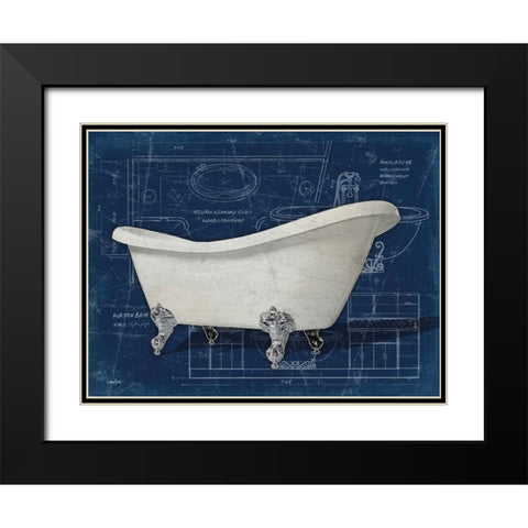 Bath Blues 2 Black Modern Wood Framed Art Print with Double Matting by Stimson, Diane