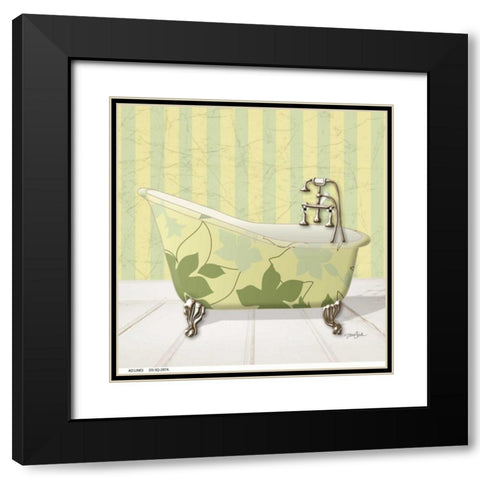Fleur Tub 1 Black Modern Wood Framed Art Print with Double Matting by Stimson, Diane