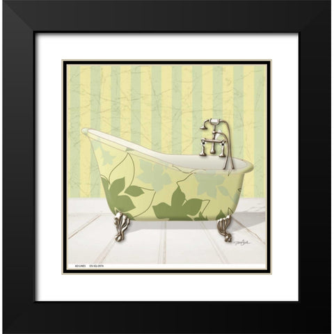 Fleur Tub 1 Black Modern Wood Framed Art Print with Double Matting by Stimson, Diane