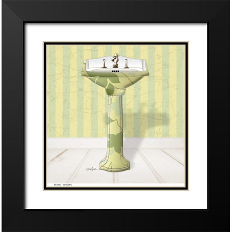 Fleur Sink 1 Black Modern Wood Framed Art Print with Double Matting by Stimson, Diane