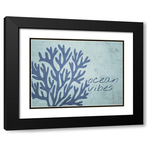 Ocean Vibes Black Modern Wood Framed Art Print with Double Matting by Stimson, Diane